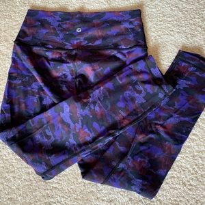Lululemon purple camo leggings